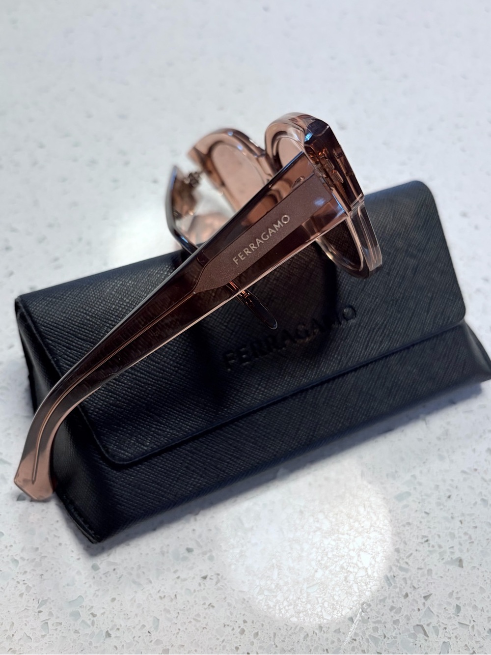 Salvatore Ferragamo Women's Sunglasses - Transparent Nude Full Rim Frame - Picture 2 of 2